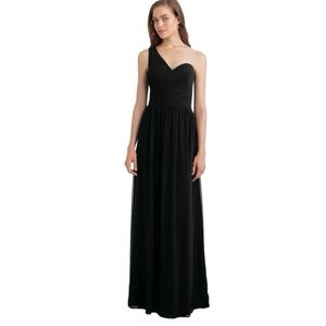 Bill Levkoff One Shoulder Black Dress